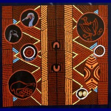 Aboriginal Art Canvas - B Mckenzie-Size:30x29cm - H